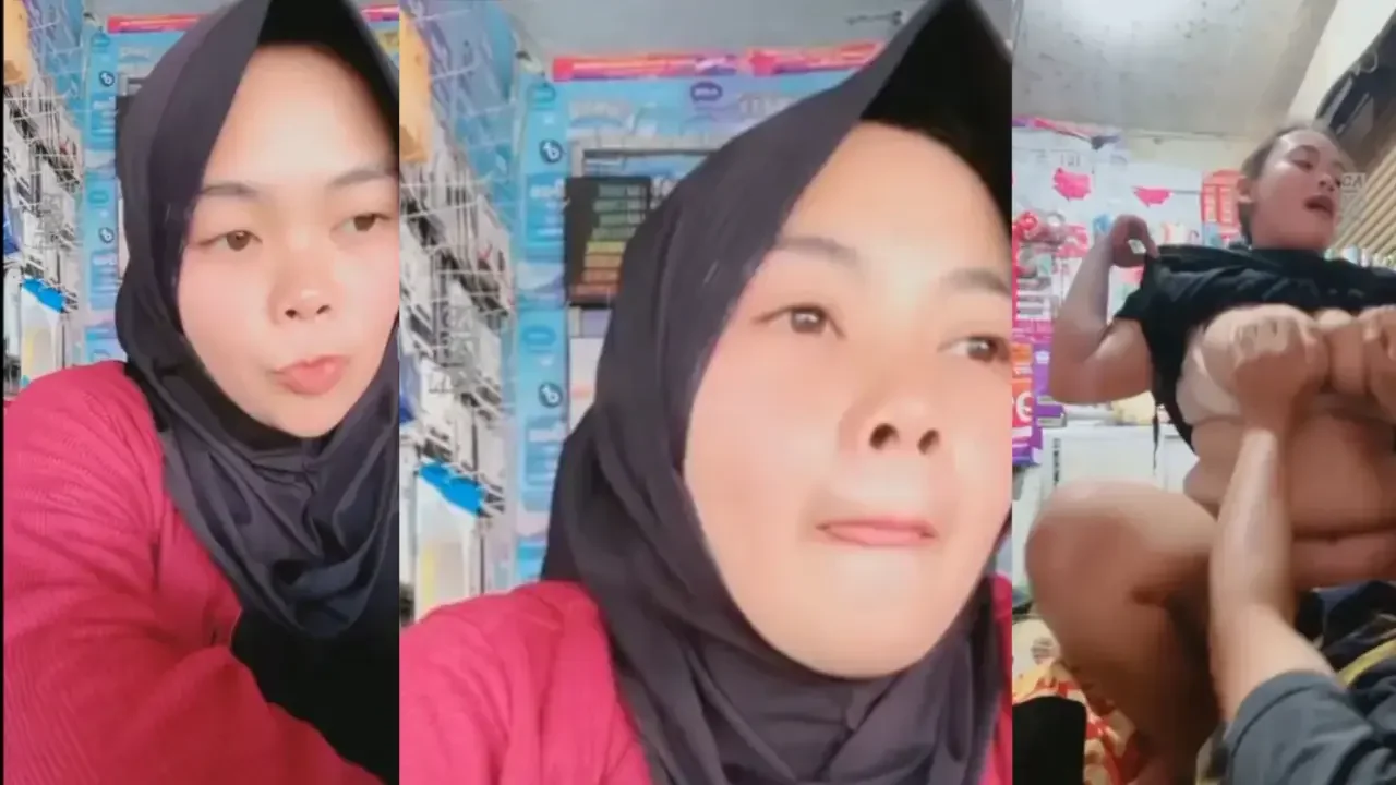 Alisha Hijab Penjaga Konter Ajak Pembeli Ngewe di Konter...